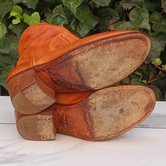 N.D.C Santa Monica Made By Hand Stacked Heel Zip Up Ankle Boots Size 37 - Picture 12 of 12